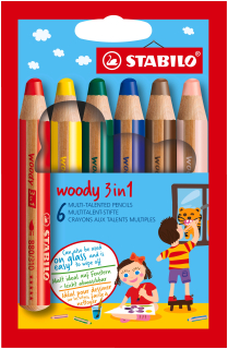 Ceruzky 6 ks. STABILO WOODY 3 IN 1