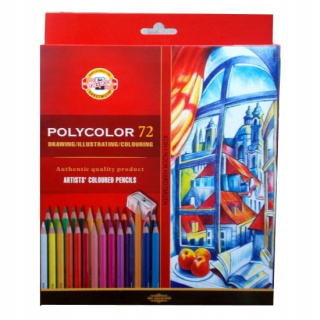 Ceruzkové CRAYONS 72KOL POLYCOLOR, KOH-I-NOOR 3837