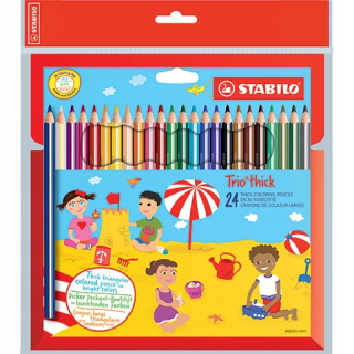 Ceruzkové CRAYONS STABILO TRIO TRIGHT 24 ks