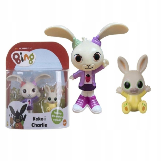 Zajačik Bing - Bing Koko a Charlie Rabbit Sada figúr
