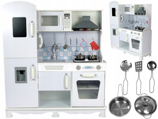 Kitchen Drevená Julia White-Gray Hood Sporák
