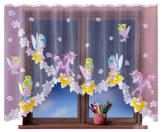 Detské záclony - Pony 300x150 cm maľované jacquardové opona