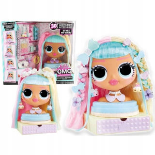 LOL bábiky - L.O.L. Prekvapte OMG Styling Head Candylicious