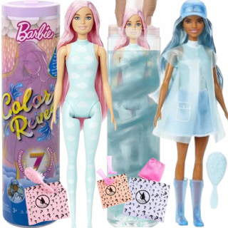 Barbie Doll Doly Rain Weather Autumn Color odhaľte