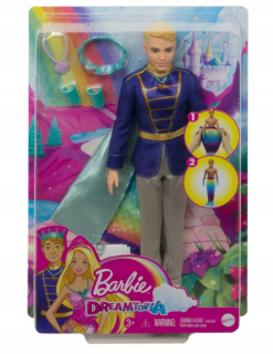 Bábika Barbie Ken syrením Moviation Prince GTF93