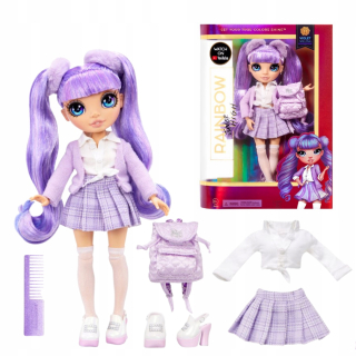 Bábika - Junior Violet Willow Fashion Rainbow High Doll