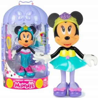 Myš Bábika Minnie Mermaid + skriňa 2 Disney oblečenie