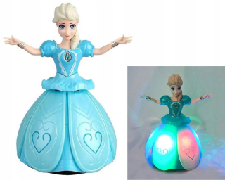 Elsa Frozen - Doll je tancujúca Elsa Land of Ice je osvetlená spievaním mrazených