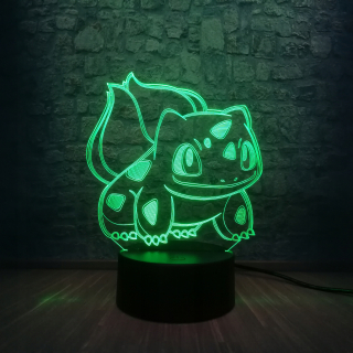 BULBASAUR POKEMON 3D PROJEKTOR NOČNÉ SVETLO