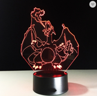 NOČNÝ PROJEKTOR 3D CHARIZARD POKEMON LIGHT