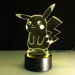 3D nočná lampa projektora Pikachu Pokemon