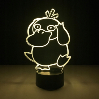 Nočná lampa projektora 3D Psyducka Pokemon