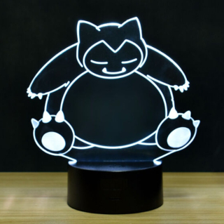 Nočné lampy Projektor 3D SNORLAX Pokémon