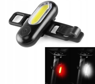 Bicykel lampa LED prilba 5in1 USB Akumula predná zadná časť