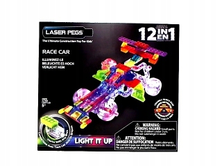 LASER PEGS 12w1 bloky Racer žiariace G870B