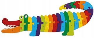 Legler Drevené puzzle bloky Crocodile Alphabet