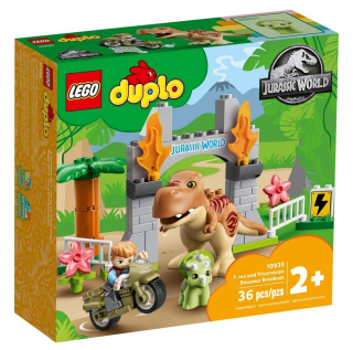 Stavebnica - 10939 LEGO Duplo escape Tyrannosaurus a Triceratops