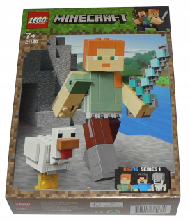 Minecraft  - LEGO 21149 - Minecraft Bigfig - Alex s kuracím mäsom