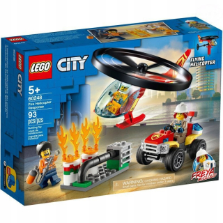 Stavebnica - Lego City Fire Helicopter letí na záchrane