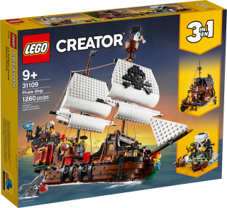 Stavebnica - 3v1 Lego Creator 31109 pirátska loď