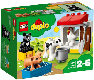 Stavebnica - LEGO DUPLO 10870 Zvieratká z farmy Sliepka Mačka HiT