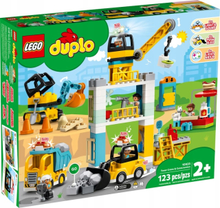 Stavebnica - LEGO DUPLO 10933 Vežový žeriav a konštrukcia