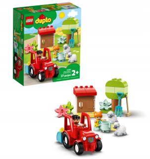 Stavebnica - Lego Duplo Traktor a hospodárske zvieratá 27pcs