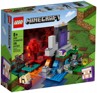 Stavebnica - LEGO 21172 MAINCRAFT DESTROYED PORTAL STEVE OVCE
