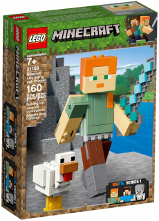 Minecraft  - 21149 LEGO MINECRAFT Alex Veľká figúrka s kuracím mäsom