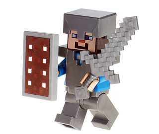 Minecraft  - Lego Minecraft figúrka Steve Shield Zbroja / 21137
