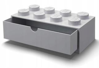Stavebnica - Lego kontajner Klocek 8 Gray zásuvka na stole