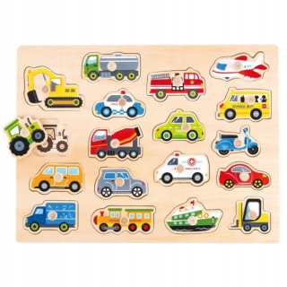 Lelin puzzle puzzle s dopravnými rukoväťou