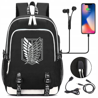 Školská taška, batoh - Levi Attack na Titan School Backpack Snka Aot Anime