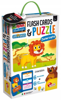 Lisciani Puzzle Flash Cards Zvieratá 72675