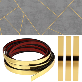 Šablóna maľovanie stenu - DEKORATÍVNY ZLATÝ PVC PÁS 12mm
