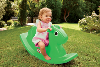 Little Tikes Hojdací kôň zelený
