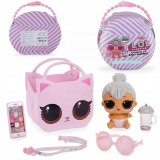 LOL bábiky - LOL Surprise Ooh Doll Detská Kitty kráľovná kabelka Cat