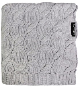 Prikrývka, prehozy na posteľ - Lullalove Merino 80x100 Premium prikrývka na šedú vlnu