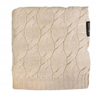 Prikrývka, prehozy na posteľ - Lullalove merino prémiová vlnená prikrývka béžová