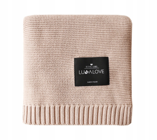 Prikrývka, prehozy na posteľ - Lullalove bambusová prikrývka karamel béžová 80x100