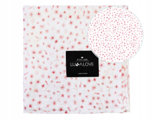 Prikrývka, prehozy na posteľ - Lullalove Musinowe Swaddle 100x100cm Blushes ruží