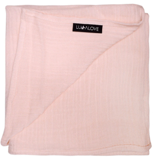 Prikrývka, prehozy na posteľ - Lullalove Muslin Swaddle 100x100 cm ružová