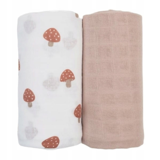 Prikrývka, prehozy na posteľ - Lulujo Set 2x Musílinová prikrývka 100x100