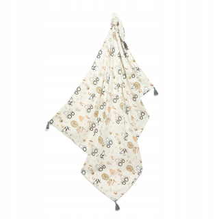 Prikrývka, prehozy na posteľ - La Millou Bambus Swaddle pre ABC Farm Seat