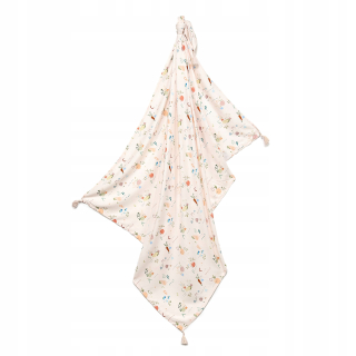 Prikrývka, prehozy na posteľ - La Millou Bamboo Swaddler pre autosedačku ABC Fruits