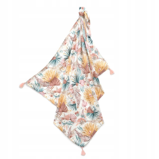 Prikrývka, prehozy na posteľ - La Millou bamboo Swaddle King Veľkosť boho palmy