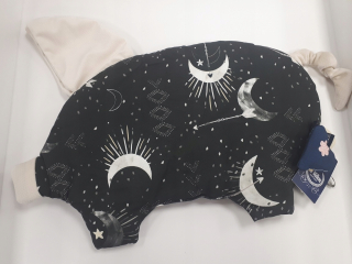 Detský dekoračný vankúš - La Millou Podusia Sleepy Pig Dark Luna-Rafaello