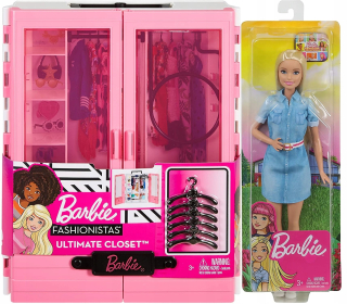 Barbie kufrík WARDROBE Šatník oblečenie +
