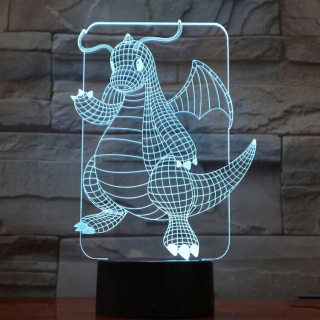 Pokémon - Nočná lampa 3D Pokemon Go Many Designs 7 farieb
