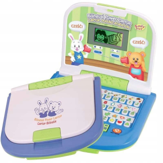 Laptop dvojjazyčné múdra hlava smily hra